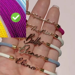 Personalized Colorful Rope Chain Custom Name Bracelet Personalized Adjustable Name Jewelry For Girls - TikTopia