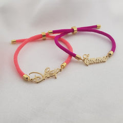 Personalized Colorful Rope Chain Custom Name Bracelet Personalized Adjustable Name Jewelry For Girls - TikTopia