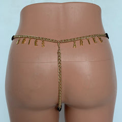 Exy Women Custom Thong With Letter Name Personality G-String Panties Underwear Waist Body Chain Lace Thongs Jewelry Gift - TikTopia