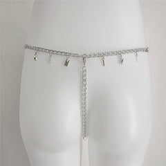 Exy Women Custom Thong With Letter Name Personality G-String Panties Underwear Waist Body Chain Lace Thongs Jewelry Gift - TikTopia