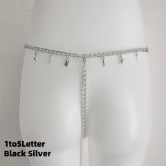 Exy Women Custom Thong With Letter Name Personality G-String Panties Underwear Waist Body Chain Lace Thongs Jewelry Gift - TikTopia