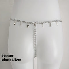 Exy Women Custom Thong With Letter Name Personality G-String Panties Underwear Waist Body Chain Lace Thongs Jewelry Gift - TikTopia
