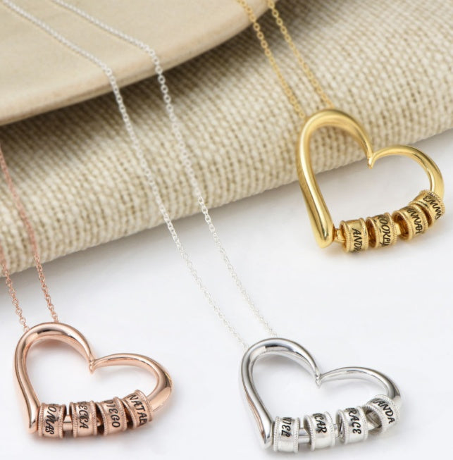 Personalized Heart Necklaces Women Jewelry Custom Name Necklaces & Pendants Mothers Day Gift - TikTopia