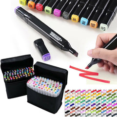80 Farbe Acrylstifte Marker Set Permanent Pen DIY Graffiti Sketch Dual Pen - TikTopia
