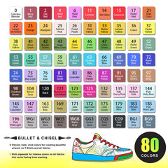 80 Farbe Acrylstifte Marker Set Permanent Pen DIY Graffiti Sketch Dual Pen - TikTopia