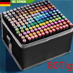 80 Farbe Acrylstifte Marker Set Permanent Pen DIY Graffiti Sketch Dual Pen - TikTopia