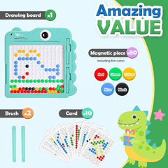 Kids Magnetic Drawing Board Montessori Fine Motor Skill Learning Toy Doodle Gift - TikTopia