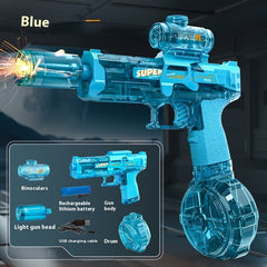 LED Lights Electric Water Guns Children Simulated Shooting Recoil Powerful Automatic Water Spray Gun Kids Summer Outdoor Toys - TikTopia