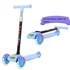 Kids Scooter 3 Wheels Kids Kick Push Flashing Led Light Up Adjustable - TikTopia