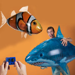 Remote Control Shark Toys Air Swimming Fish Infrared RC Air Balloons Inflatable RC Flying Air Plane Kids Toys - TikTopia
