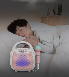 Bluetooth Kids Karaoke Machine Speaker Microphones Rechargeable Portable Toys - TikTopia
