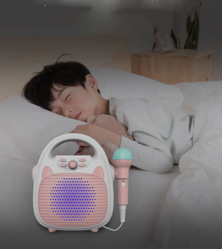 Bluetooth Kids Karaoke Machine Speaker Microphones Rechargeable Portable Toys - TikTopia