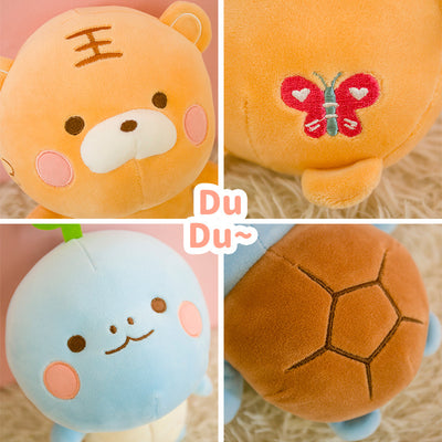 1pc 23cm Cartoon Tiger Tortoise Duck Cat Plush Toys Lovely Animal Doll Stuffed Toys for Baby Kids Girlfriend Appease Gift - TikTopia