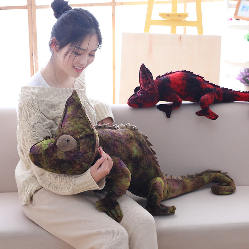 Simulation Reptiles Lizard Chameleon Plush Toys High Quality Personality Animal Doll Pillow For Kids Birthday Novelty Gifts - TikTopia