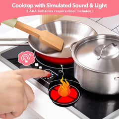 ROBUD 3D Wooden Pretend Play Kitchen Playset For Toddlers Kids Education Toys - TikTopia