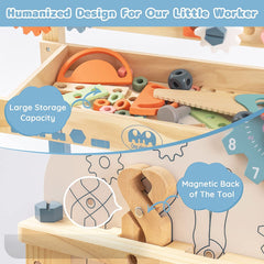 ROBOTIME Workbench Play Set Toddlers Kids Pretend Tool Bench Toy Workshop Toys - TikTopia
