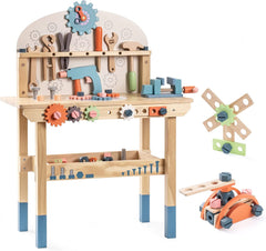 ROBOTIME Workbench Play Set Toddlers Kids Pretend Tool Bench Toy Workshop Toys - TikTopia