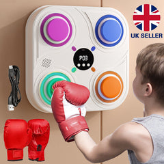 Smart Punching Boxing Electronic Music Machine Home Training Bluetooth With LED. - TikTopia