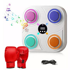 Smart Punching Boxing Electronic Music Machine Home Training Bluetooth With LED. - TikTopia