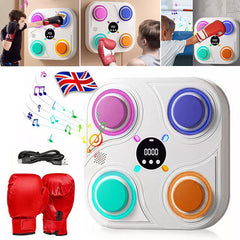 Smart Punching Boxing Electronic Music Machine Home Training Bluetooth With LED. - TikTopia