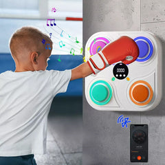 Smart Punching Boxing Electronic Music Machine Home Training Bluetooth With LED. - TikTopia