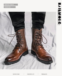 Fall Winter Lace-up Booties Black Locomotive Denim - TikTopia