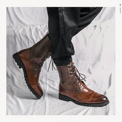 Fall Winter Lace-up Booties Black Locomotive Denim - TikTopia
