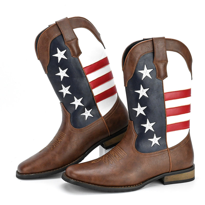 Five-pointed Star Suit Men's Western Cowboy Boot - TikTopia
