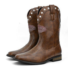 Five-pointed Star Suit Men's Western Cowboy Boot - TikTopia