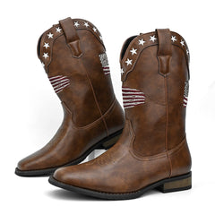 Five-pointed Star Suit Men's Western Cowboy Boot - TikTopia