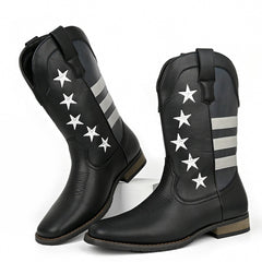 Five-pointed Star Suit Men's Western Cowboy Boot - TikTopia
