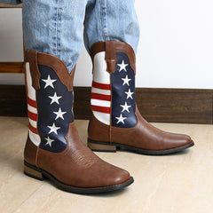 Five-pointed Star Suit Men's Western Cowboy Boot - TikTopia