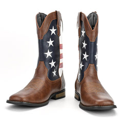 Five-pointed Star Suit Men's Western Cowboy Boot - TikTopia