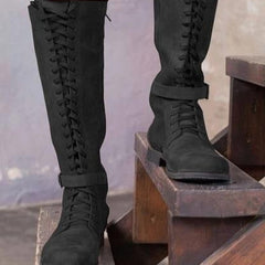 Men’s Medieval Lace-Up Boots – Rugged Heritage Style - TikTopia