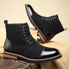 Men's Trendy Sleeve Leather All-match Casual Martin Boots - TikTopia