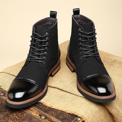 Men's Trendy Sleeve Leather All-match Casual Martin Boots - TikTopia