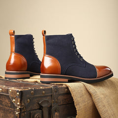 Men's Trendy Sleeve Leather All-match Casual Martin Boots - TikTopia