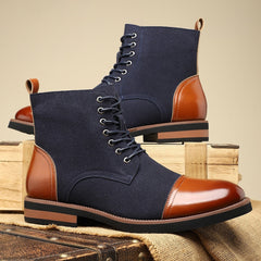 Men's Trendy Sleeve Leather All-match Casual Martin Boots - TikTopia