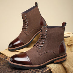 Men's Trendy Sleeve Leather All-match Casual Martin Boots - TikTopia