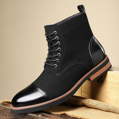 Men's Trendy Sleeve Leather All-match Casual Martin Boots - TikTopia