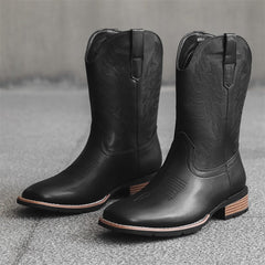 Western Denim Boots Fashion Embroidered - TikTopia