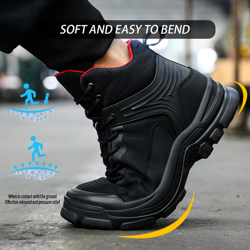 Men's Comfortable Breathable Anti-smashing And Anti-penetration Waterproof Work Shoes - TikTopia