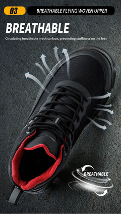 Men's Comfortable Breathable Anti-smashing And Anti-penetration Waterproof Work Shoes - TikTopia