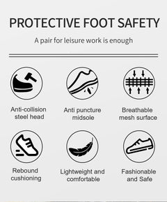 Men's Comfortable Breathable Anti-smashing And Anti-penetration Waterproof Work Shoes - TikTopia