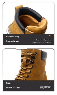 Men's Safety Shoes Deodorant And Breathable Anti-smashing - TikTopia