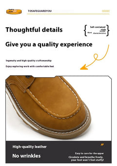 Men's Safety Shoes Deodorant And Breathable Anti-smashing - TikTopia