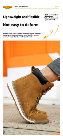 Men's Safety Shoes Deodorant And Breathable Anti-smashing - TikTopia
