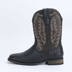 Western Denim Square Toe Motorcycle Men's Boots - TikTopia