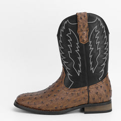 Western Denim Square Toe Motorcycle Men's Boots - TikTopia