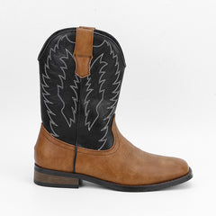 Western Denim Square Toe Motorcycle Men's Boots - TikTopia